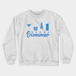 Summer Time Lineart Fruity Cocktails Crewneck Sweatshirt